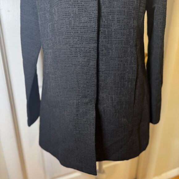 Eileen Fisher Organic Cotton Blend Textured Snap Front Closure Black Jacket SP - Picture 3 of 12